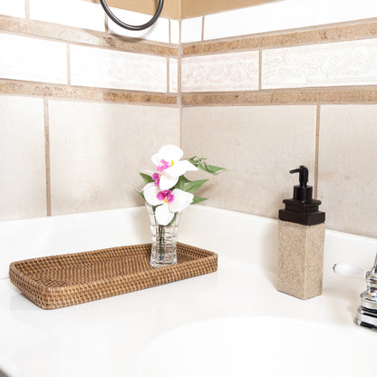Rattan Rectangular Vanity Tray