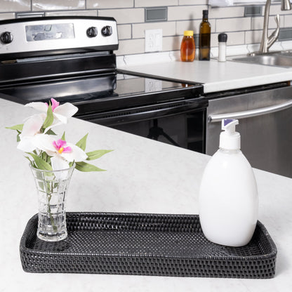 Rattan Rectangular Vanity Tray