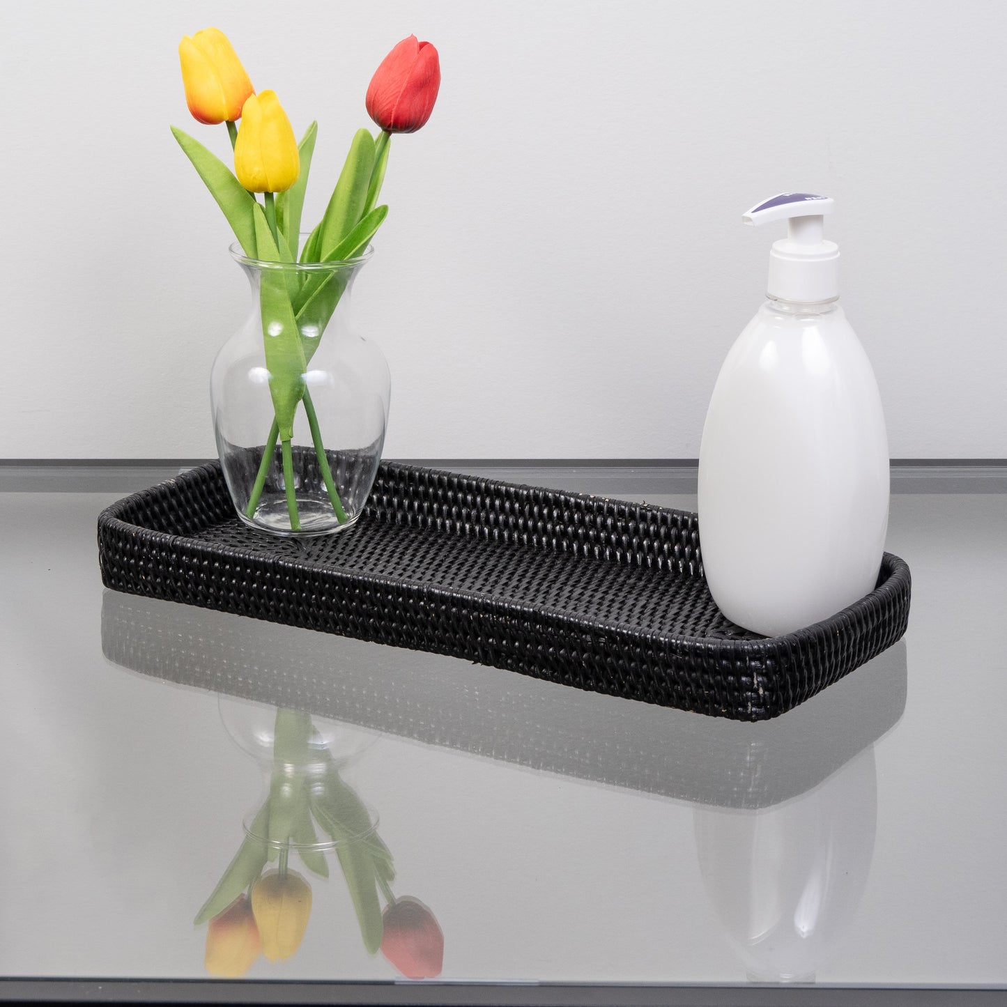 Rattan Rectangular Vanity Tray