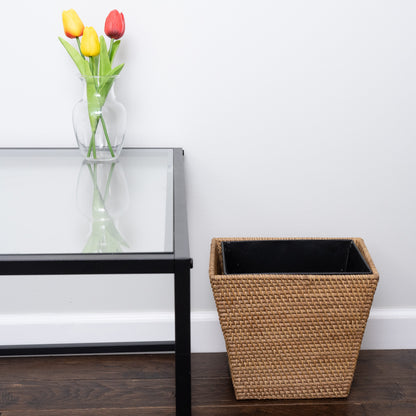 Rectangular Tapered Waste Basket with Metal Liner