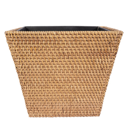 Rectangular Tapered Waste Basket with Metal Liner