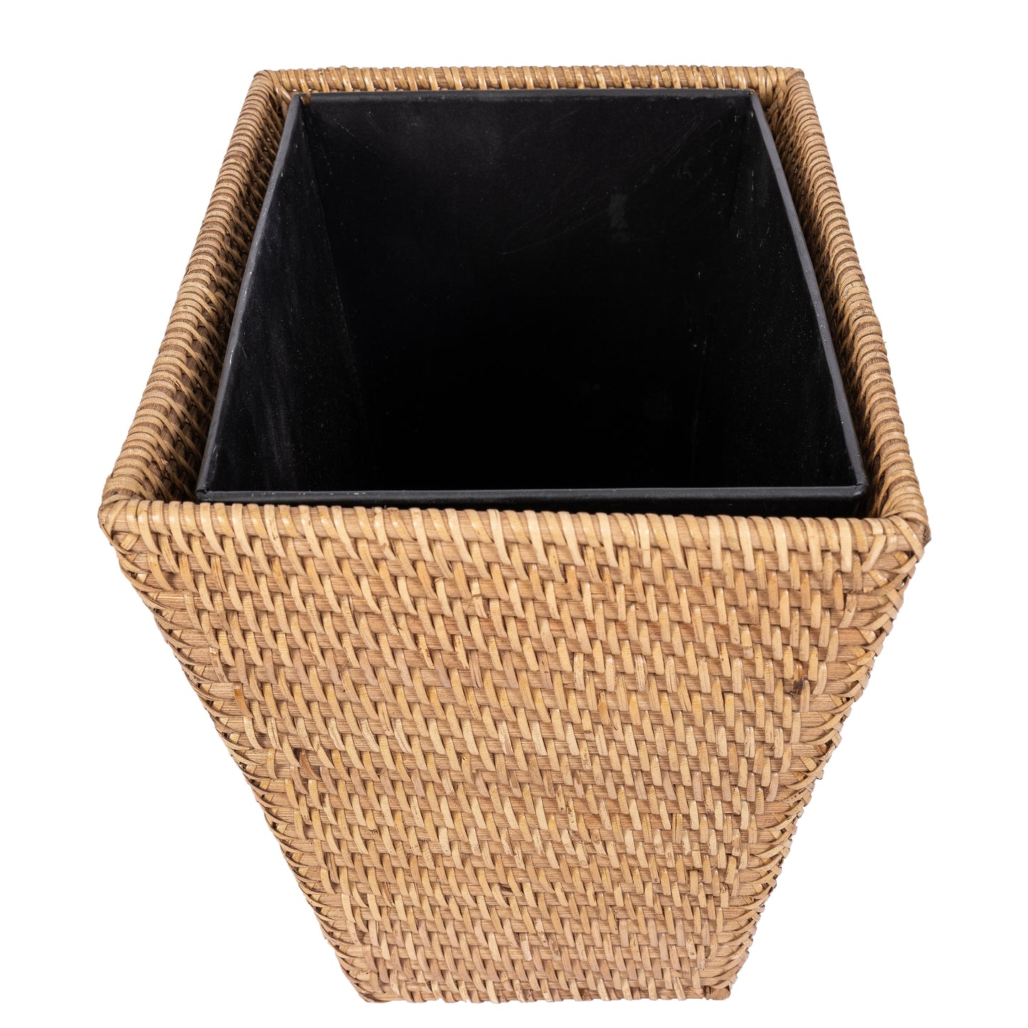 Rectangular Tapered Waste Basket with Metal Liner