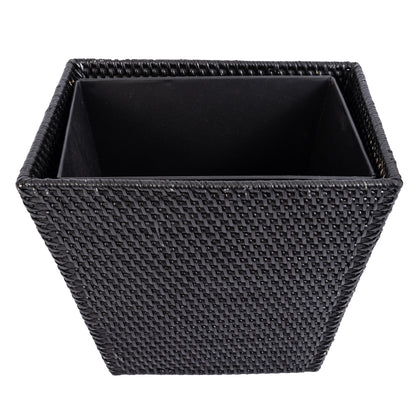 Rectangular Tapered Waste Basket with Metal Liner