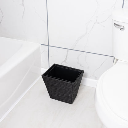 Rectangular Tapered Waste Basket with Metal Liner