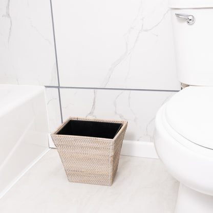Rectangular Tapered Waste Basket with Metal Liner