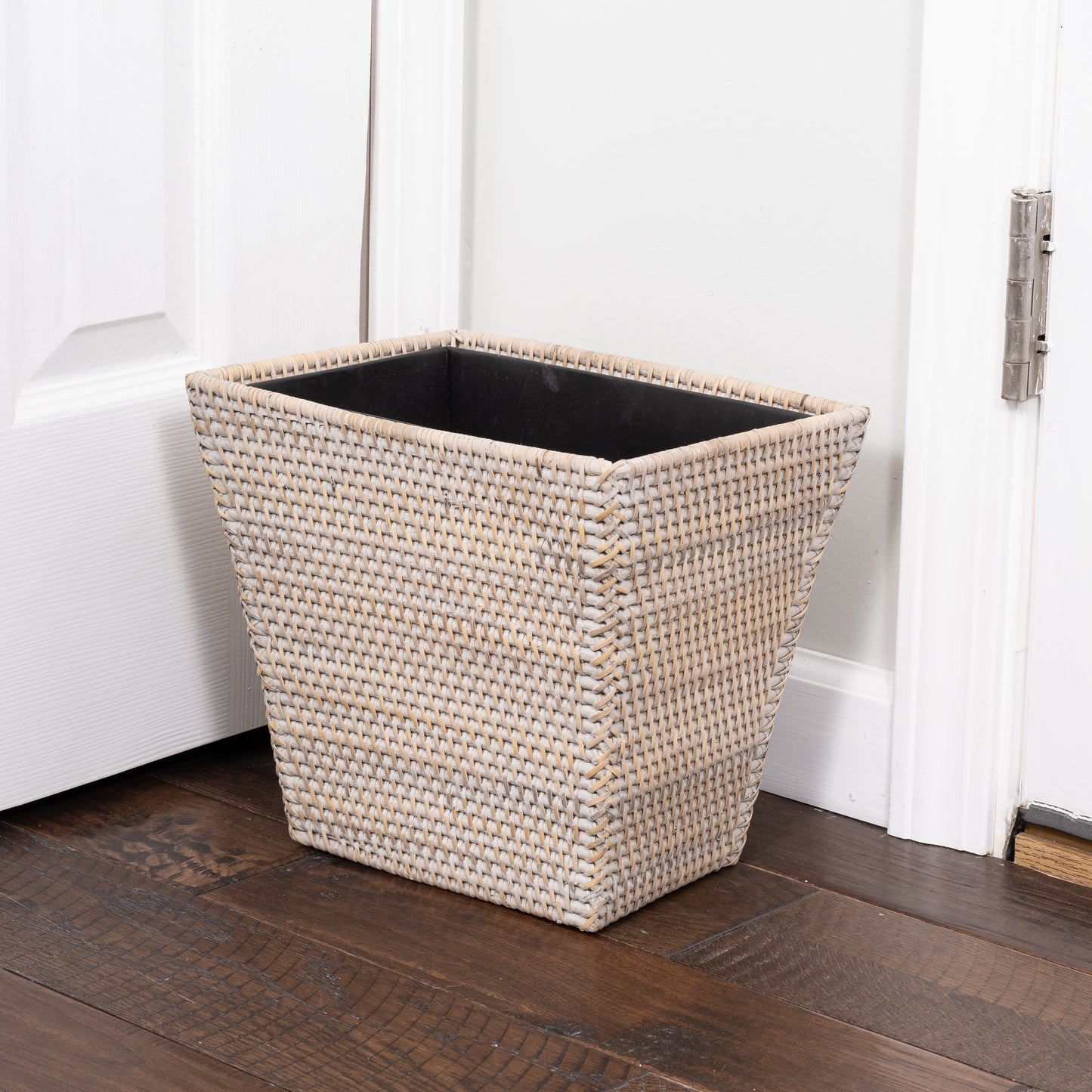 Rectangular Tapered Waste Basket with Metal Liner
