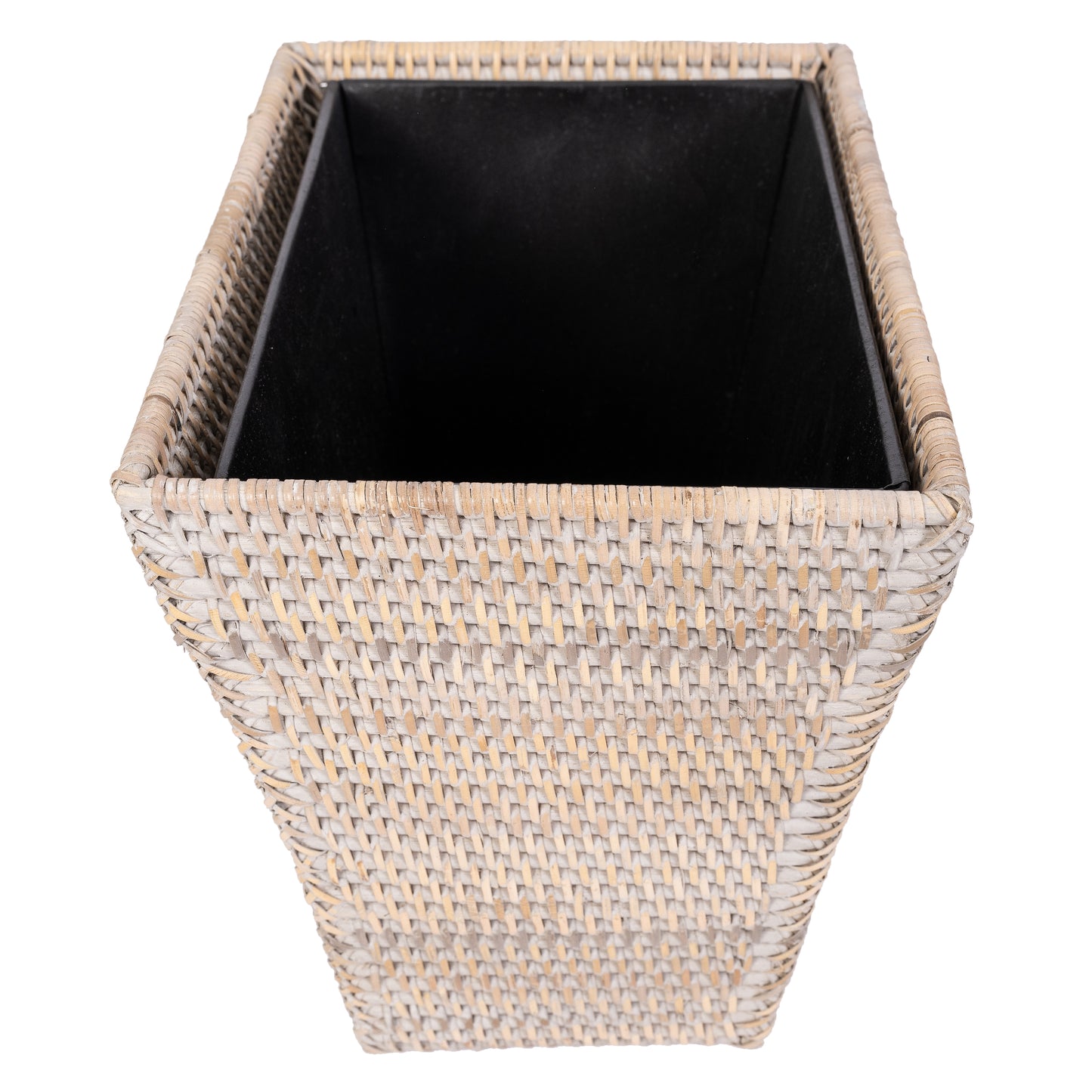 Rectangular Tapered Waste Basket with Metal Liner