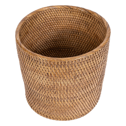 Rattan Small Round Waste Basket