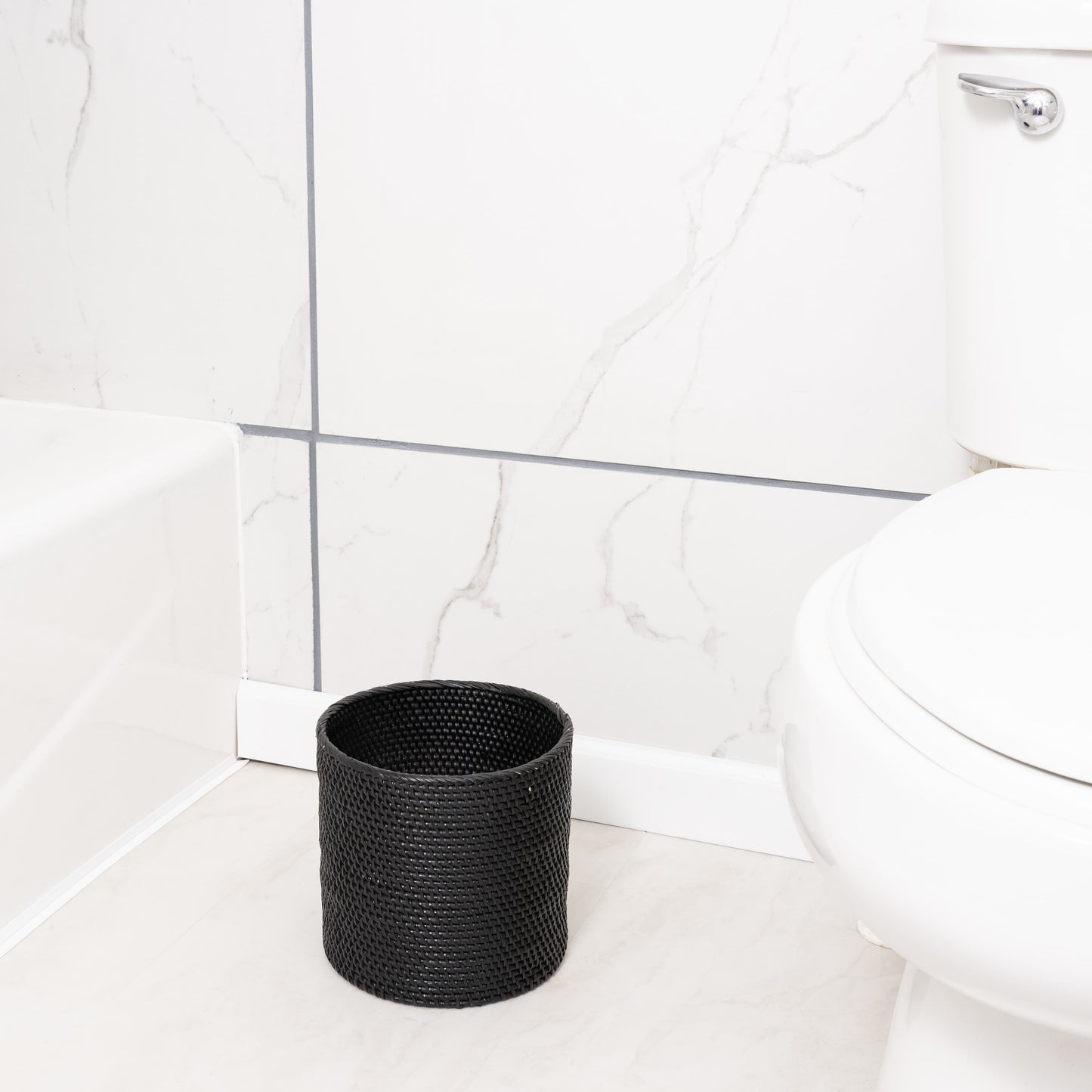 Rattan Small Round Waste Basket