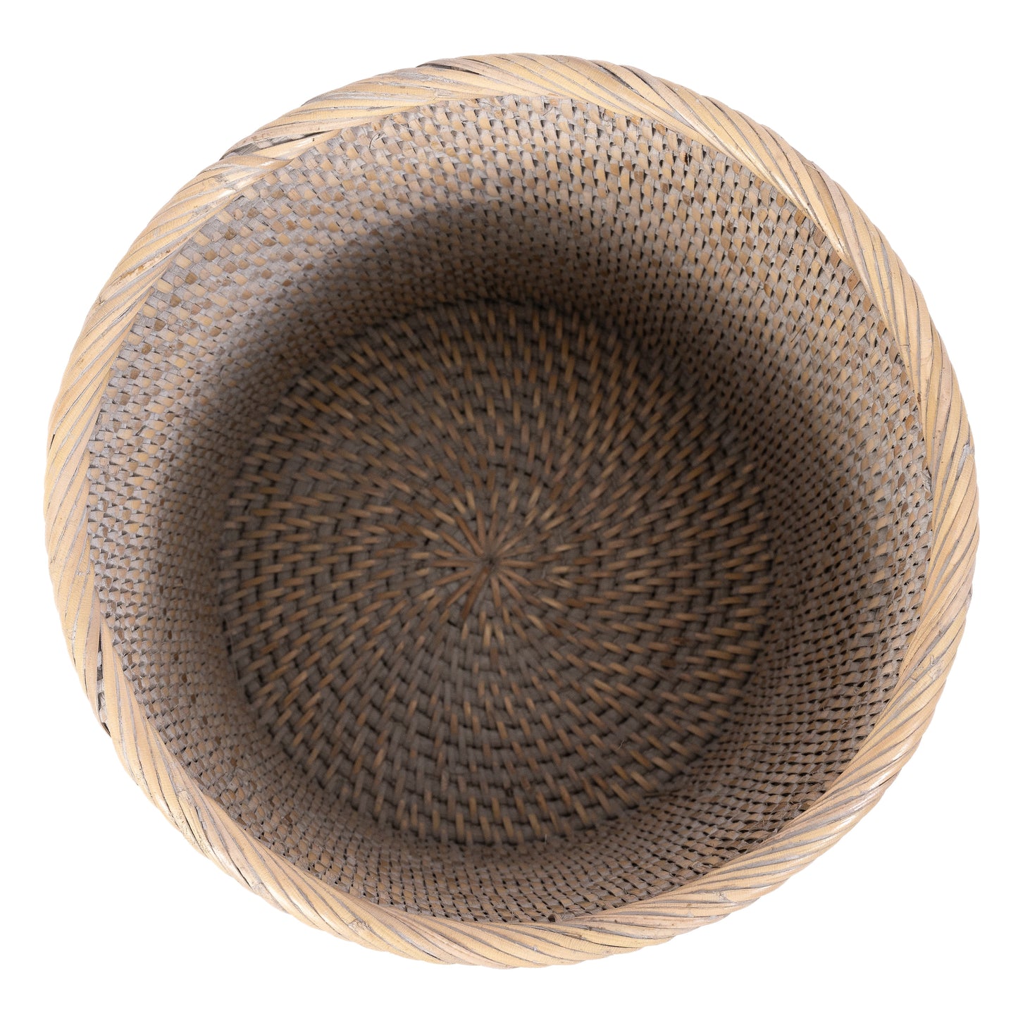 Rattan Small Round Waste Basket