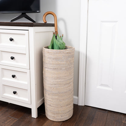 Round Rattan Umbrella Basket