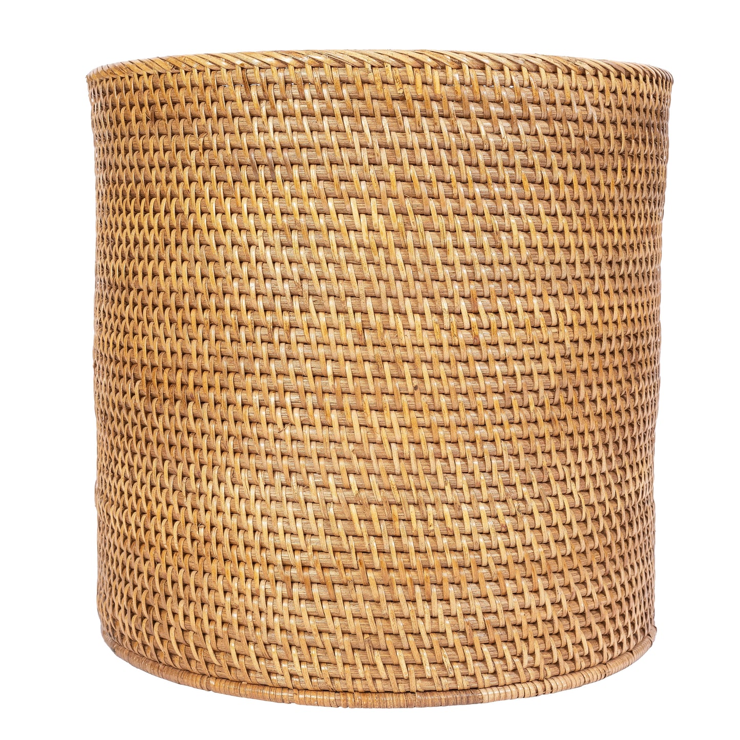 Rattan Round Waste Basket with Metal Liner
