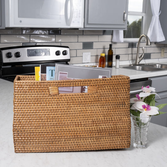 Rattan Rectangular Magazine Holder