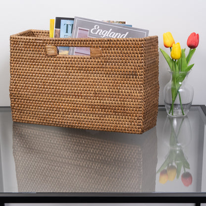 Rattan Rectangular Magazine Holder