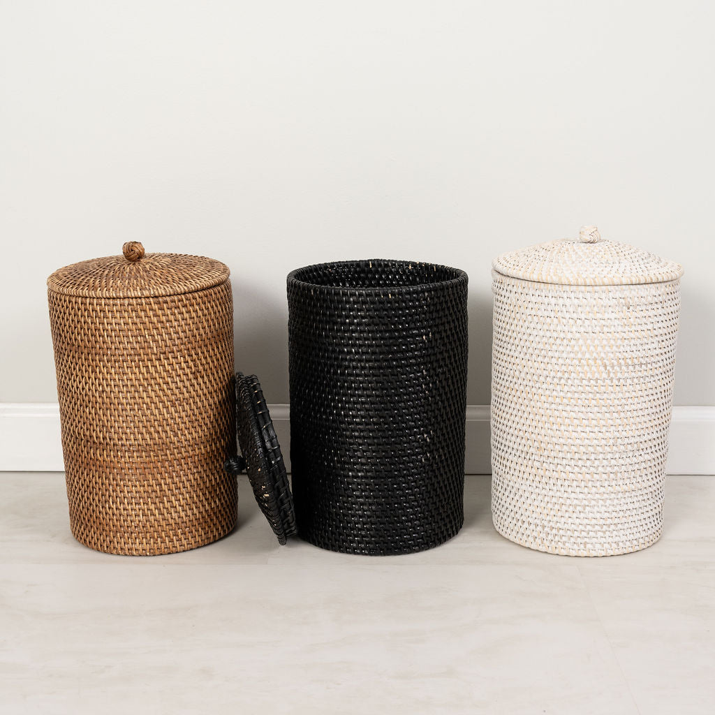 Rattan Double Toilet Roll Holder