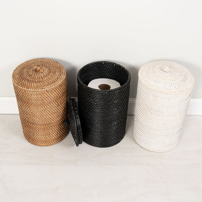 Rattan Double Toilet Roll Holder