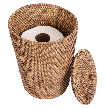 Rattan Double Toilet Roll Holder