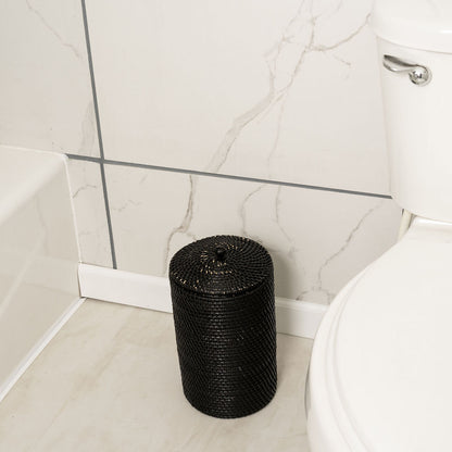 Rattan Double Toilet Roll Holder