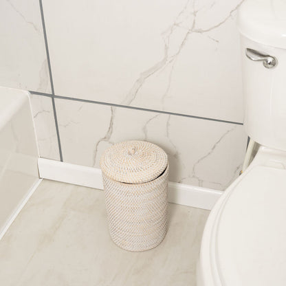 Rattan Double Toilet Roll Holder