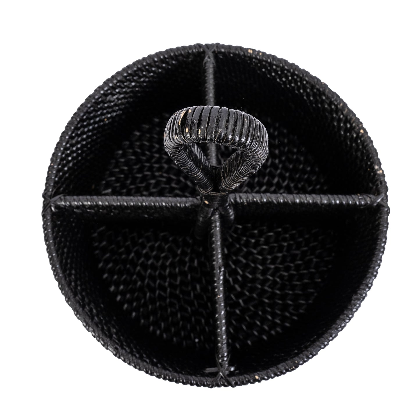 Rattan 4-Section Cutlery Caddy