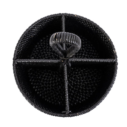 Rattan 4-Section Cutlery Caddy