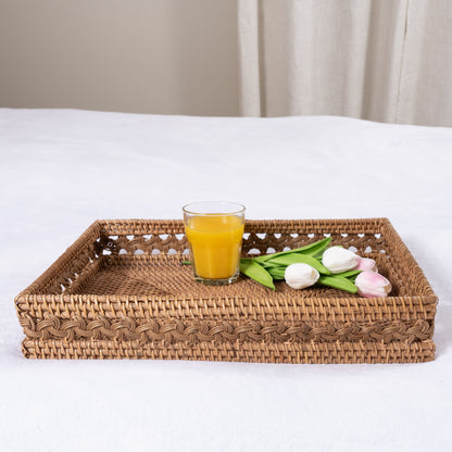 Braided Design Rectangular Tray