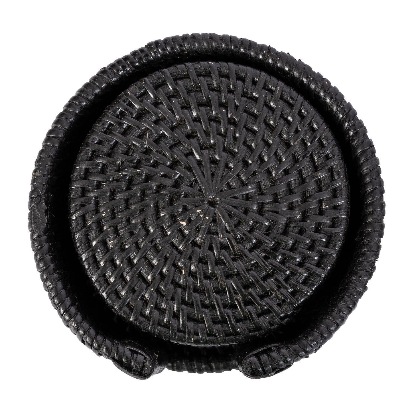 Round Rattan Coaster Set – 7 Pieces