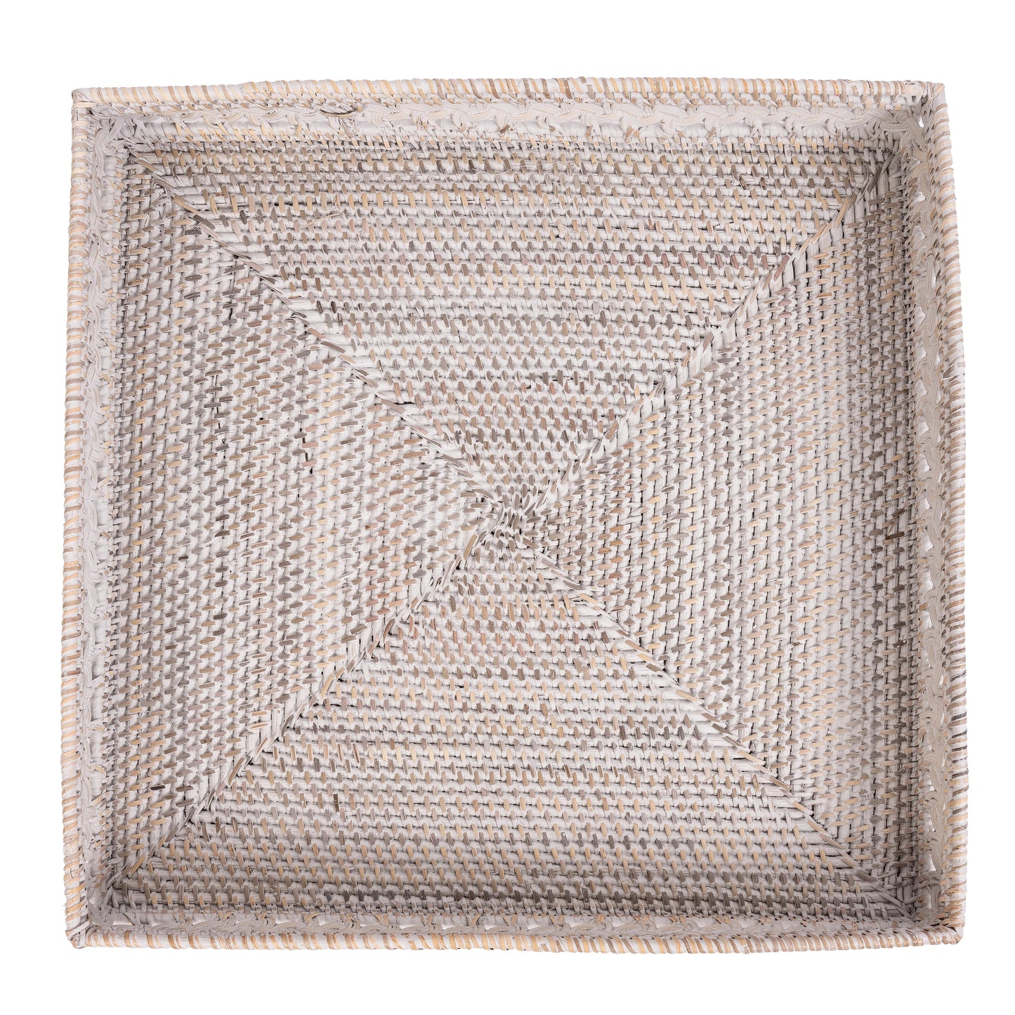 Braided Design Rattan Square Tray