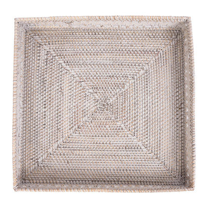 Braided Design Rattan Square Tray