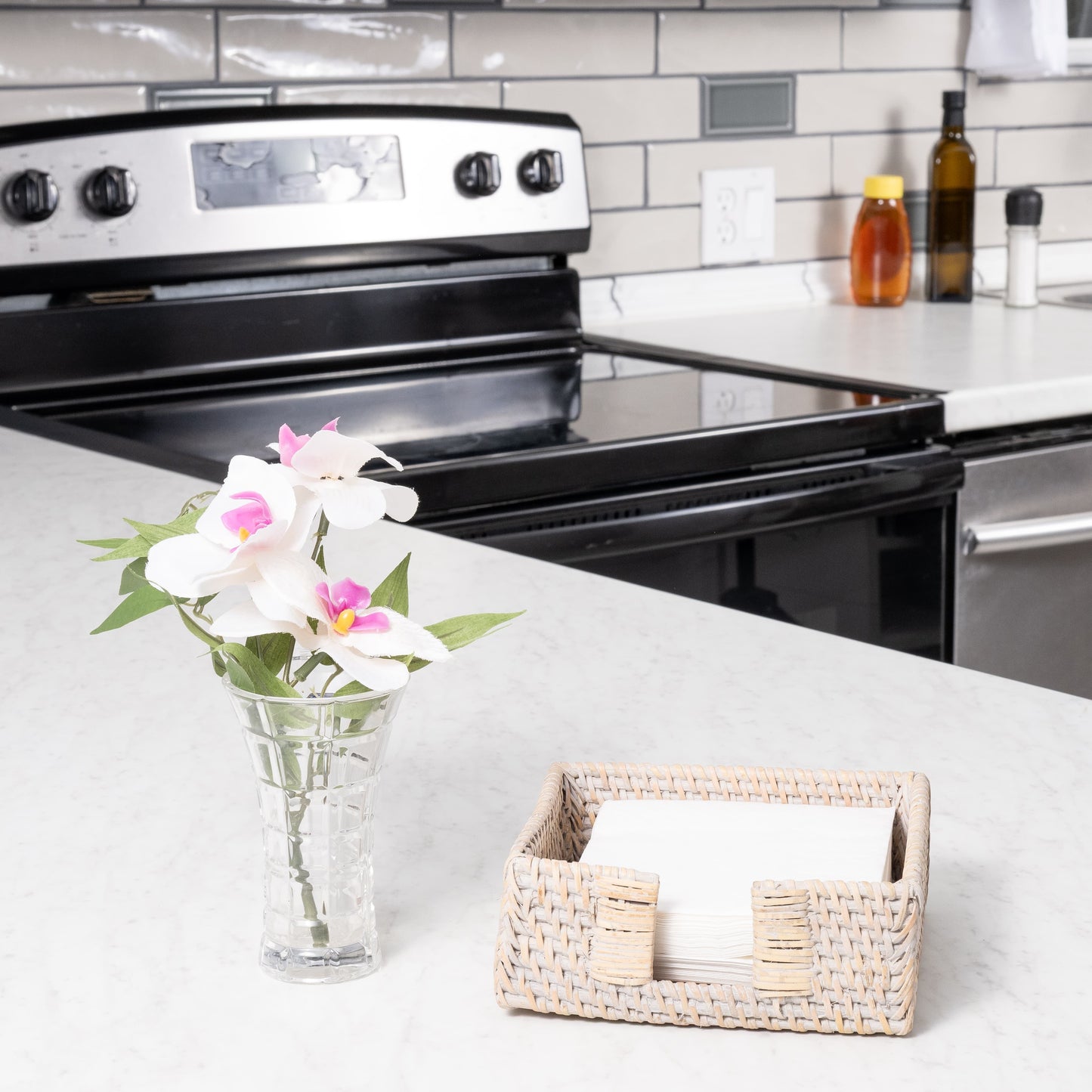 Cocktail Napkin Holder with Cutout – Tabletop Organizer