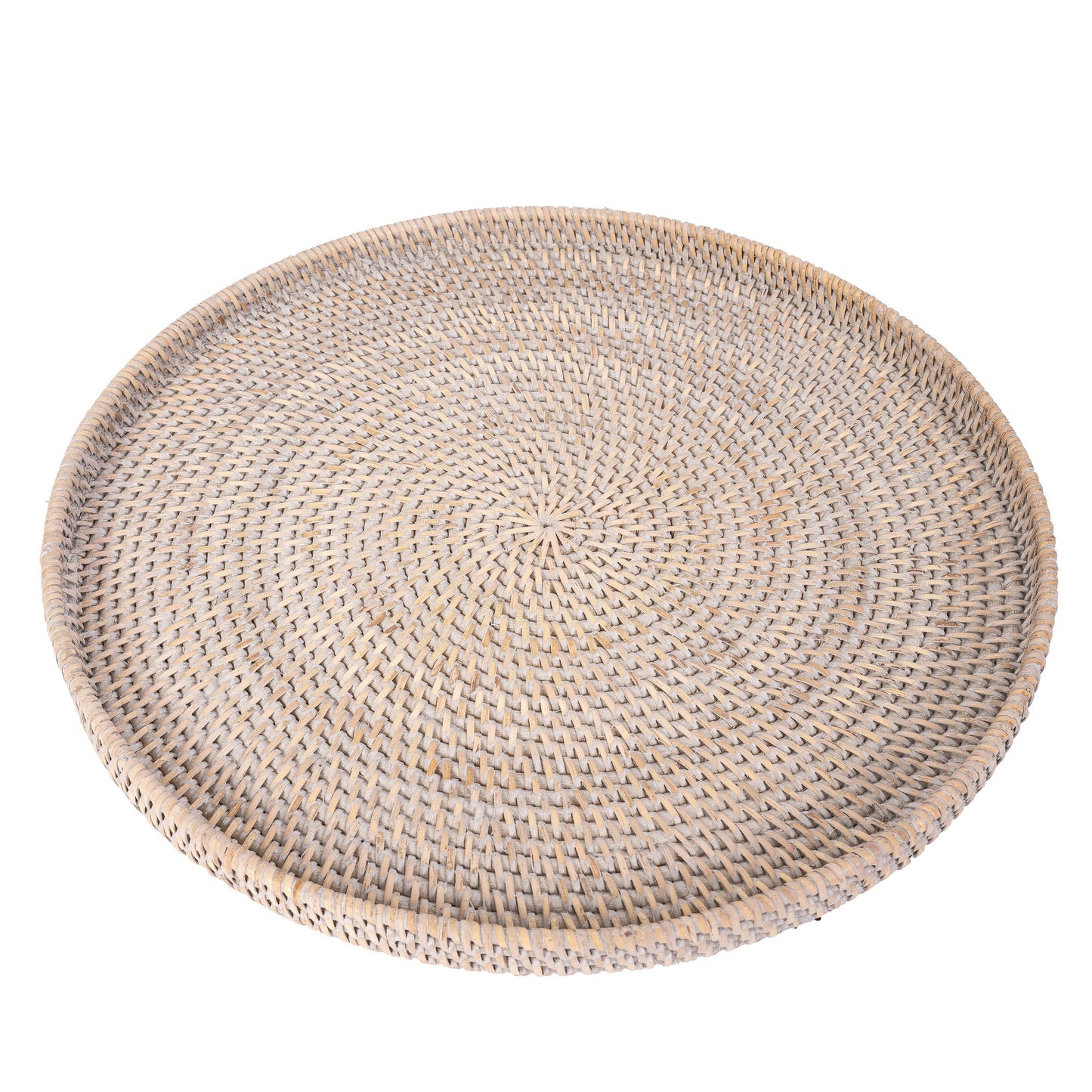 Rattan Round Flat Tray